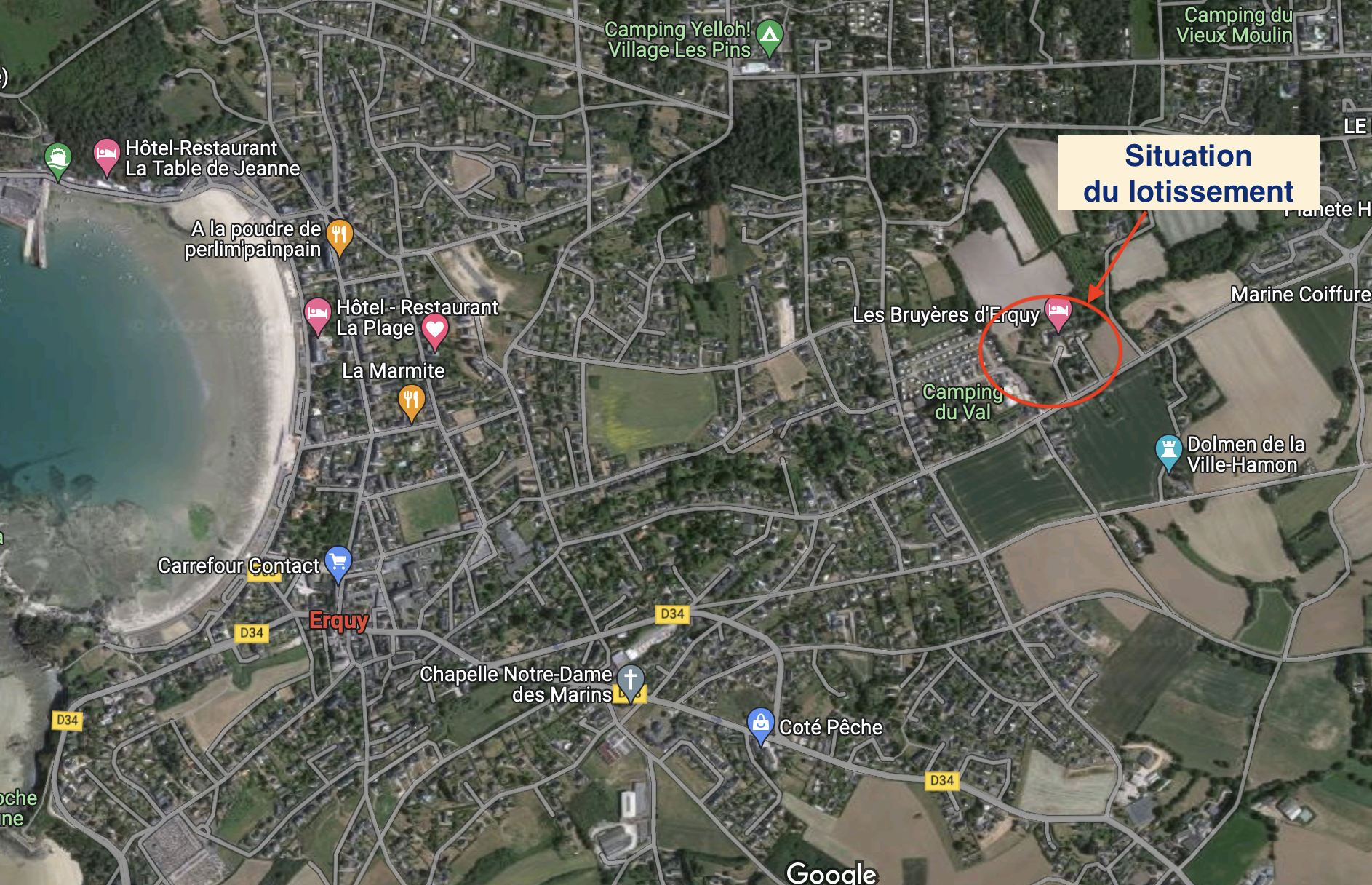 terrain en vente sur Erquy (22430)